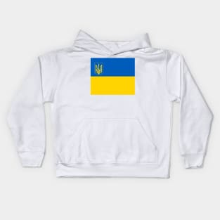 Ukraine Coat of Arms Flag Kids Hoodie